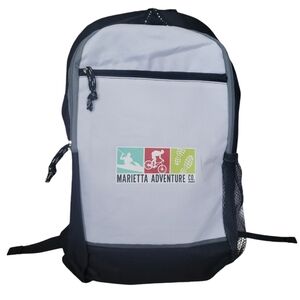 Black and Gray Backpack with Textured Fabric